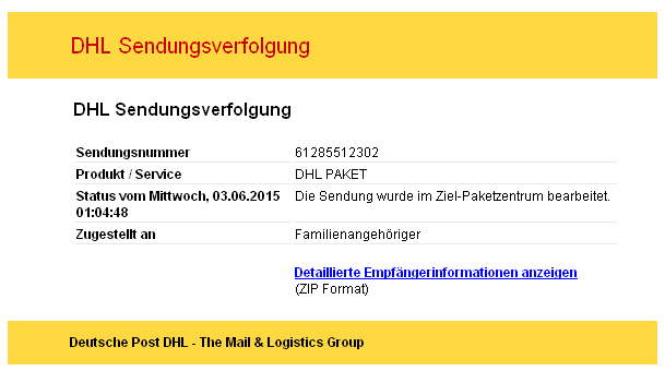 Sicherheitshinweis: Als DHL-Sendungsverfolgung getarnte neue Virenattacke im Umlauf Sicherheitshinweis: Als DHL-Sendungsverfolgung getarnte neue Virenattacke im Umlauf